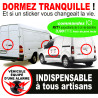 véhicule sous alarme 4 stickers de 5cm - Autocollant(sticker)