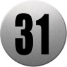adresse postale numéro 31 (gris brossé 10x10cm) - Sticker/autocollan