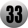 adresse postale numéro 33 (gris brossé 10x10cm) - Sticker/autocollan