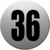 adresse postale numéro 36 (gris brossé 10x10cm) - Sticker/autocollan
