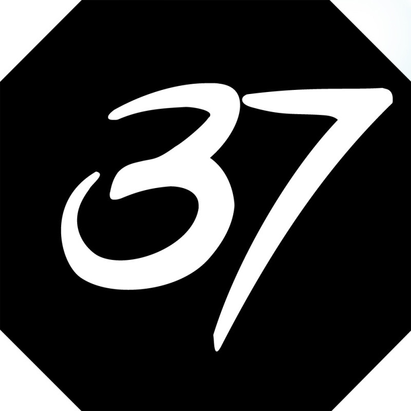 numéro de boite aux lettres 37 (architecte 10x10cm) - Sticker/autocol