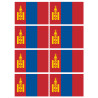 Drapeau Mongolie (8 fois 9.5x6.3cm) - Sticker/autocollant