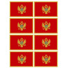 Drapeau Monténégro (8 fois 9.5x6.3cm) - Sticker/autocollant