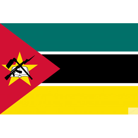 Drapeau Mozambique (19.5x13cm) - Autocollant(sticker)