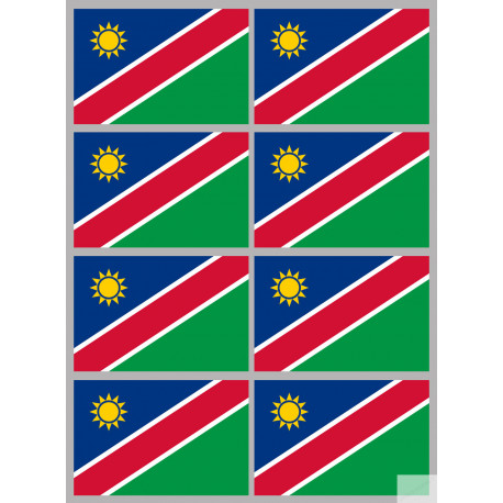 Drapeau Namibie (8 fois 9.5x6.3cm) - Autocollant(sticker)