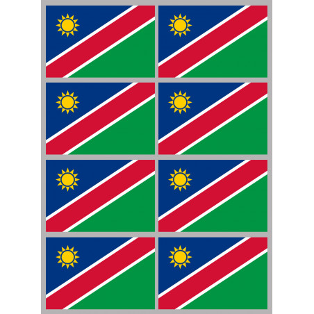 Drapeau Namibie (8 fois 9.5x6.3cm) - Autocollant(sticker)