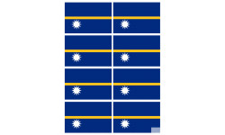 Drapeau Nauru (8 fois 9.5x6.3cm) - Autocollant(sticker)