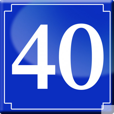 numéro de rue 40 (classique 10x10cm) - Autocollant(sticker)