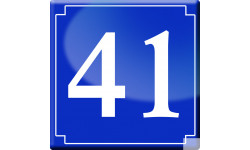 numéro de rue 41 (classique 10x10cm) - Autocollant(sticker)