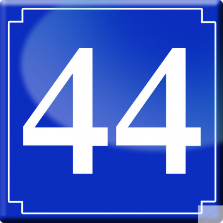 numéro de rue 44 (classique 10x10cm) - Autocollant(sticker)