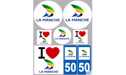 Département 50 la Manche (8 autocollants variés) - Autocollant(sticker)