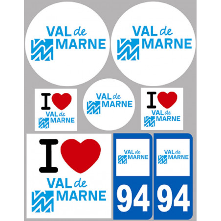 Val de Marne (8 autocollants variés) - Autocollant(sticker)