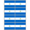 Drapeau Nicaragua (8 fois 9.5x6.3cm) - Autocollant(sticker)