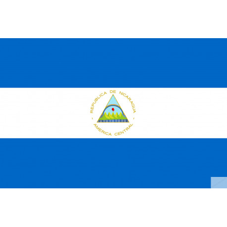 Drapeau Nicaragua 19.5x13cm) - Autocollant(sticker)