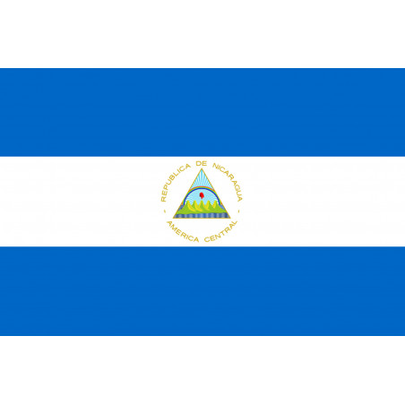 Drapeau Nicaragua 19.5x13cm) - Autocollant(sticker)