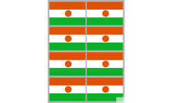 Drapeau Niger (8 fois 9.5x6.3cm) - Autocollant(sticker)