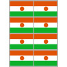 Drapeau Niger (8 fois 9.5x6.3cm) - Sticker/autocollant