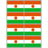 Drapeau Niger (8 fois 9.5x6.3cm) - Autocollant(sticker)