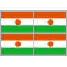 Drapeau Niger (4 fois 9.5x6.3cm) - Sticker/autocollant