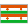 Drapeau Niger (4 fois 9.5x6.3cm) - Autocollant(sticker)