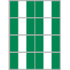 Drapeau Nigeria (8 fois 9.5x6.3cm) - Sticker/autocollant