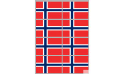 Drapeau Norvège (8 fois 9.5x6.3cm) - Autocollant(sticker)