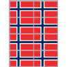 Drapeau Norvège (8 fois 9.5x6.3cm) - Autocollant(sticker)