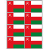 Drapeau Oman (8 fois 9.5x6.3cm) - Autocollant(sticker)