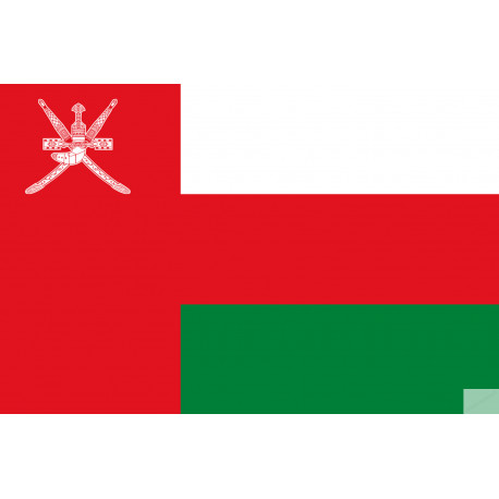 Drapeau Oman (19.5x13cm) - Autocollant(sticker)