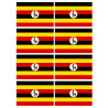 Drapeau Ouganda (8 fois 9.5x6.3cm) - Autocollant(sticker)