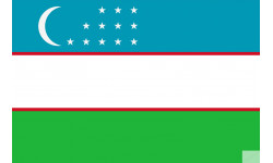 Drapeau Ouzbékistan (15x10cm) - Autocollant(sticker)