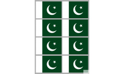 Drapeau Pakistan (8 fois 9.5x6.3cm) - Autocollant(sticker)