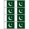 Drapeau Pakistan (8 fois 9.5x6.3cm) - Autocollant(sticker)