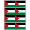 Drapeau Palestine (8 fois 9.5x6.3cm) - Autocollant(sticker)