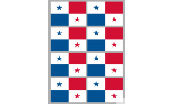 Drapeau Panama (8 fois 9.5x6.3cm) - Autocollant(sticker)