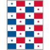 Drapeau Panama (8 fois 9.5x6.3cm) - Autocollant(sticker)