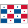 Drapeau Panama (4 fois 9.5x6.3cm) - Autocollant(sticker)