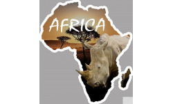 Africa Rhinocéros - 15x13,5cm - Autocollant(sticker)