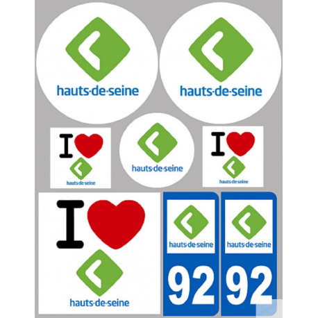 Hauts-de-Seine (8 autocollants variés) - Autocollant(sticker)