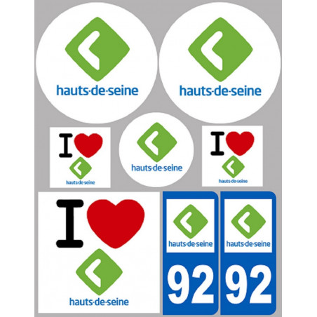 Hauts-de-Seine (8 autocollants variés) - Autocollant(sticker)