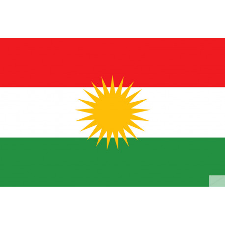 Drapeau Kurdistan (19.5x13cm) - Autocollant(sticker)