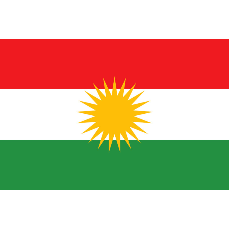 Drapeau Kurdistan (15x10cm) - Sticker/autocollant