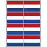 Drapeau Pays-Bas (8 fois 9.5x6.3cm) - Sticker/autocollant