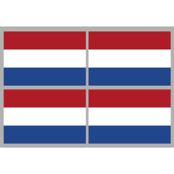 Drapeau Pays-Bas (4 fois 9.5x6.3cm) - Sticker/autocollant