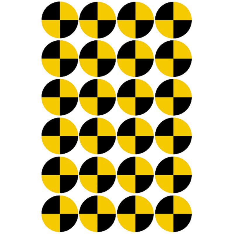 CRASH TEST - 24 stickers de 5cm - Sticker/autocollant