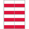 Drapeau Pologne (8 fois 9.5x6.3cm) - Sticker/autocollant