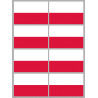 Drapeau Pologne (8 fois 9.5x6.3cm) - Autocollant(sticker)