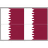 Drapeau Qatar (4 fois 9.5x6.3cm) - Autocollant(sticker)