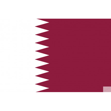 Drapeau Qatar (19.5x13cm) - Autocollant(sticker)