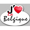 J'aime la Belgique (15x11cm) - Autocollant(sticker)